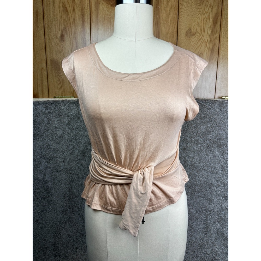 Anthropologie Women's Size Medium Draped Faux Wrap Tank Top Side Tie Blouse